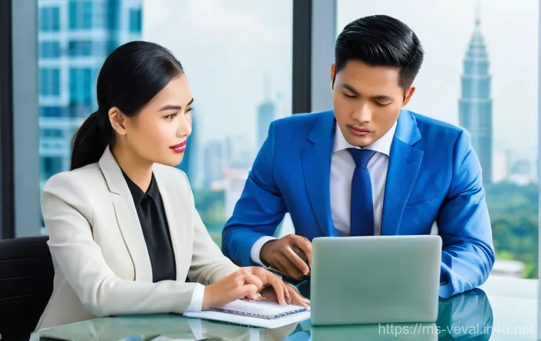 기업가치평가사 자격증 취득 후 경로 - **Prompt:** A group of diverse Malaysian business valuation professionals, including men and women o...